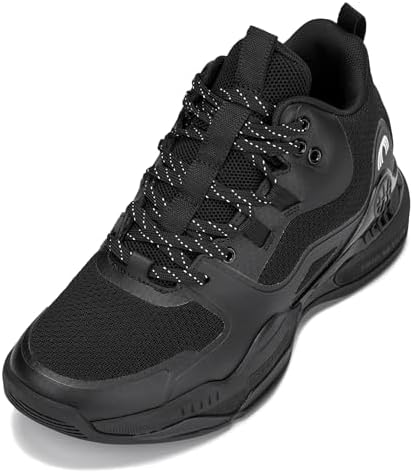 Black Basketball High-Top Sporty Sneakers