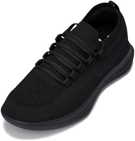 Black/Black Sole Super Lightweight Knitted Sporty Sneakers