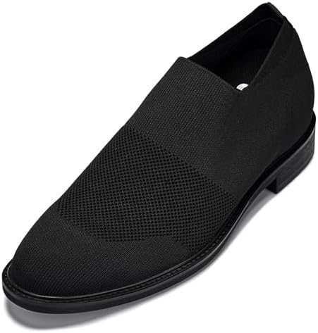 Black/Black Sole Ultra Light-Weight Slip-on Knitted Business Dressy
