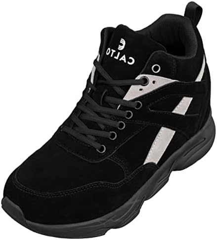Black/Grey Lace-up Fashion High-Top Hiker Sneakers