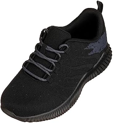 Black/Grey Ultra Lightweight Sporty Sneakers 2.8 Inch Lift