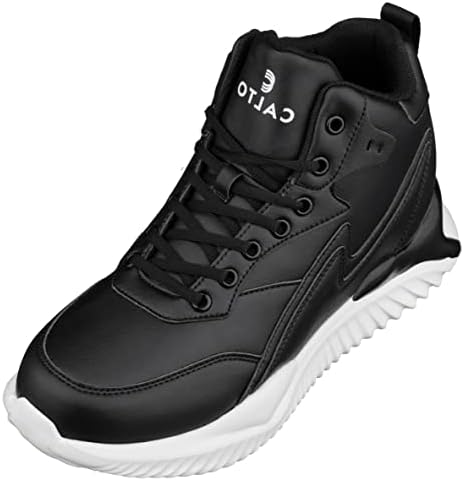 Black Lace-up Lightweight Fashion High-Top Sneakers