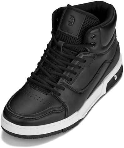 Black Lace-up Sporty High Top Sneakers