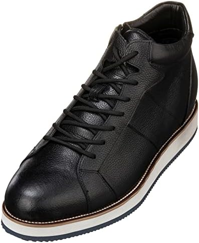Black Leather Combat Zipper Boots