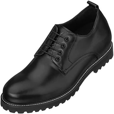 Black Leather Lace-up Low-top Work Boots