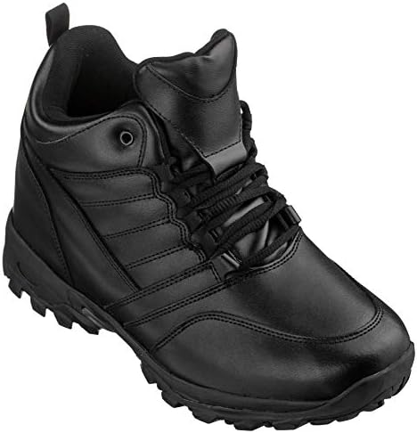 Black Leather Lightweight Trainer Sneakers