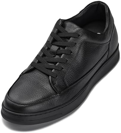 Black Pebble Grain Leather Sneakers