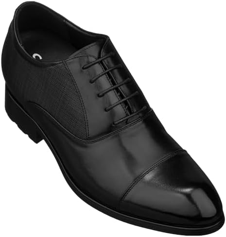 Black Premium Leather Lace-up Formal Derby Oxfords