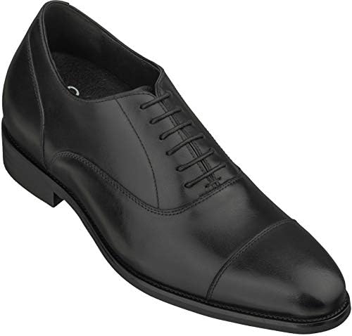Black Premium Leather Lace-up Super Lightweight Formal Oxfords