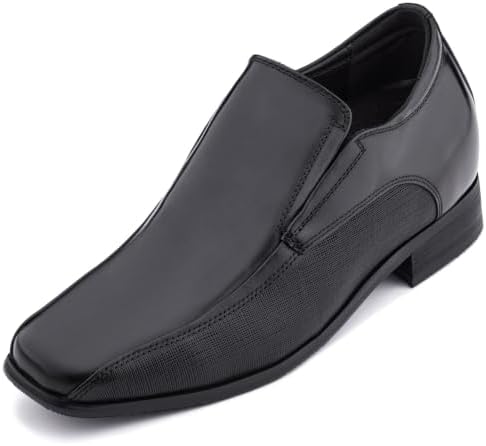 Black Premium Leather Slip-on Dress Loafers