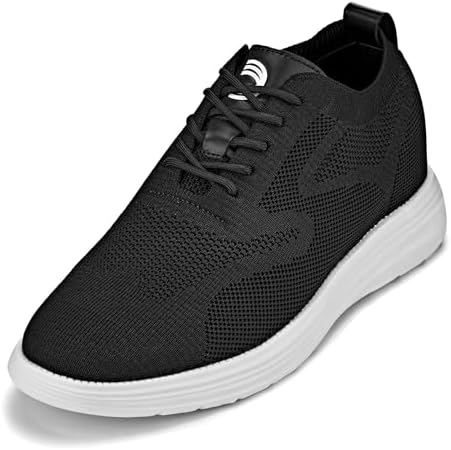 Black/White Sole Ultra Light-Weight Lace-up Knitted Sporty Walker