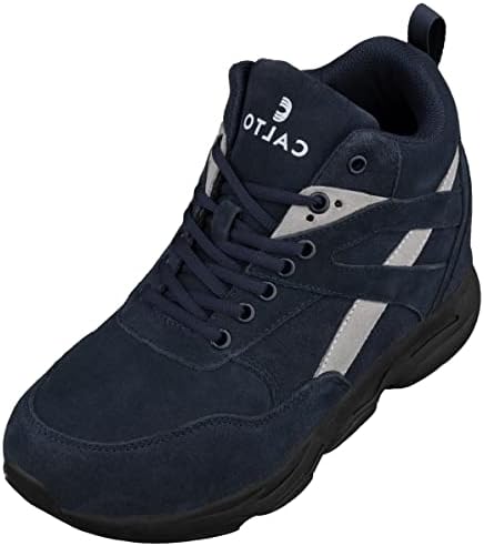 Blue/Grey Lace-up Fashion High-Top Hiker Sneakers