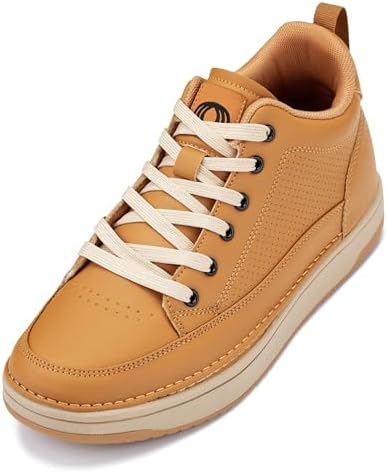 Camel Brown & Gum Sole Casual Low-top Leatherette Sneakers