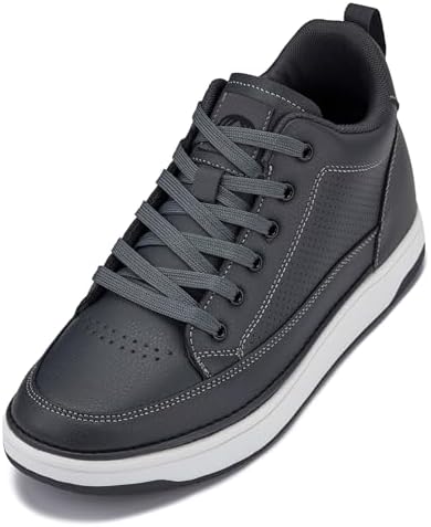 Cement Grey Casual Low-top Leatherette Sneakers