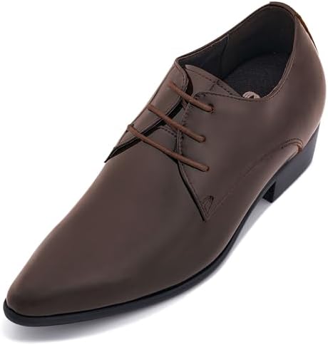 Chocolate Brown Patent Leather Lace-up Formal Dress Oxfords