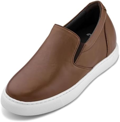 Coffee Brown Nappa Leather Slip-on Lightweight Casual Loafers