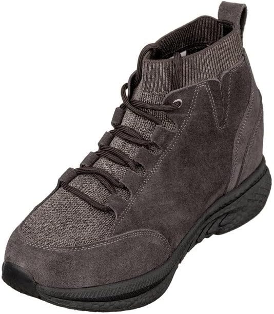 Dark Brown Fashion High Top Technical Sneakers