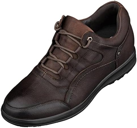 Dark Brown Leather Lace-up Lightweight Casual Walkers
