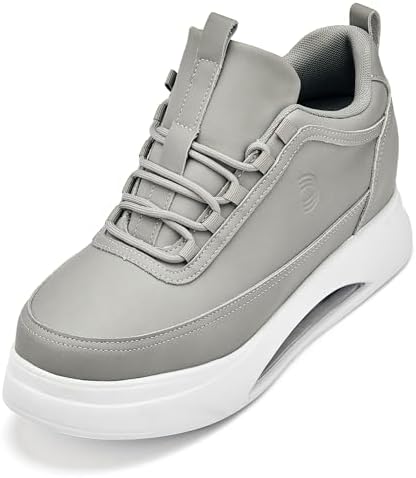 Dove Grey/White Sole Chunky Elevated Platform Sneakers