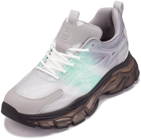 Green/Grey Cushioned High-top Sporty Fashion Sneakers