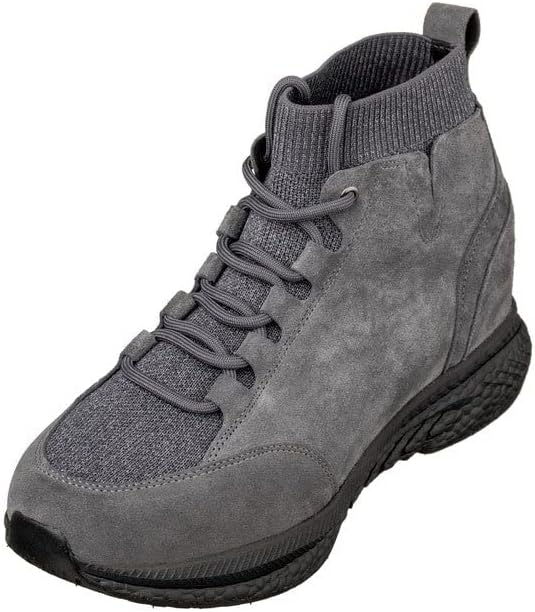 Grey Fashion High Top Technical Sneakers