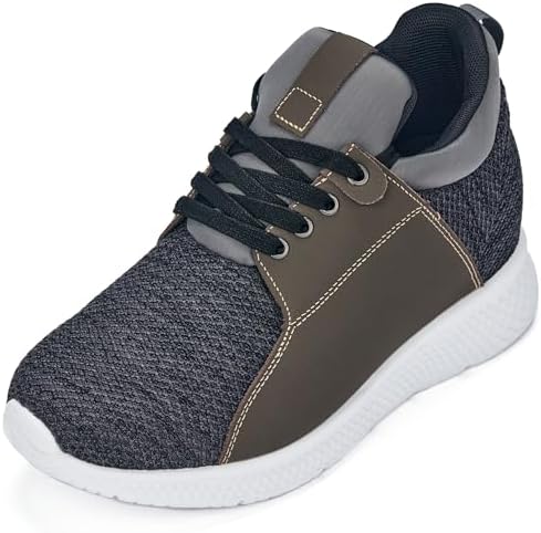 Grey Knitted Lace-up Lightweight Fashion Sneakers