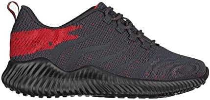 Grey/Red Ultra Lightweight Sporty Sneakers
