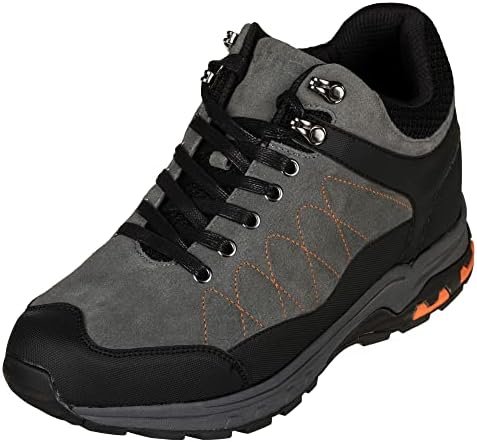 Grey Suede/Mesh Lace-up Hiking Boots
