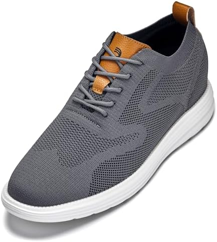 Iron Gray/Brown Ultra Light-Weight Lace-up Knitted Casual Sporty