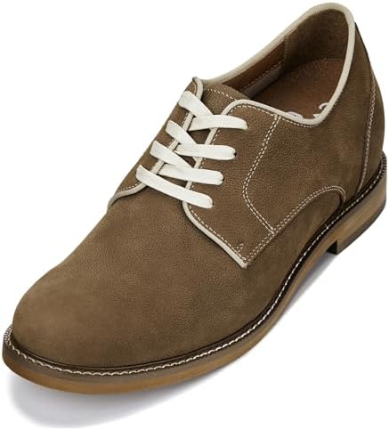 Khaki Brown Lace-up Premium Leather Casual Derby