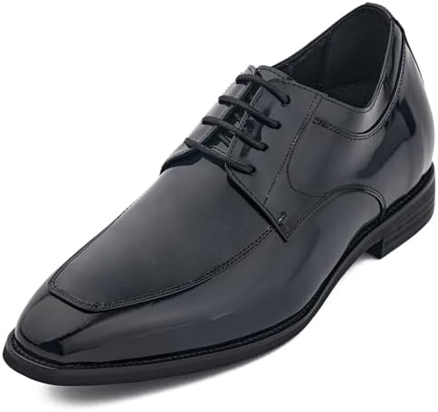 Midnight Blue Patent Leather Lace-up Formal Dress Oxfords
