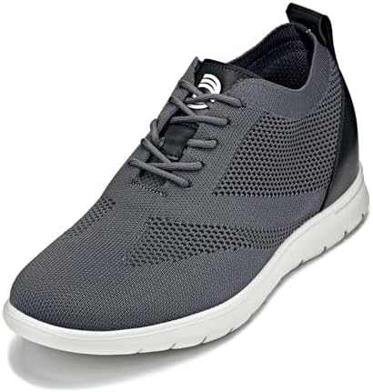 Moon Gray/Black Ultra Light-Weight Lace-up Knitted Sporty Walker