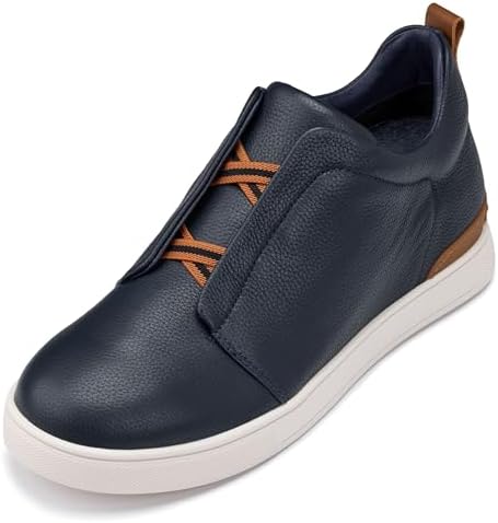 Navy Lightweight Slip-on Pebble Grain Leather Snoafers