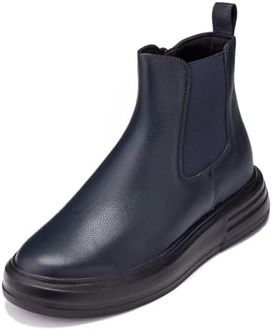 Ultramarine Blue Lightweight Smooth Nappa Leather Chelsea Zipper Boots