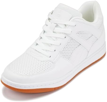 White Leather Lightweight Fashion Sneakers