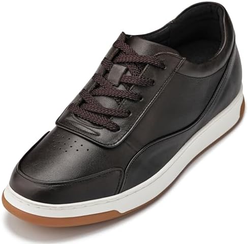 White Premium Leather Lace-up Fashion Sneakers