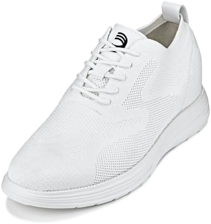 White Ultra Light-Weight Lace-up Knitted Sporty Walker