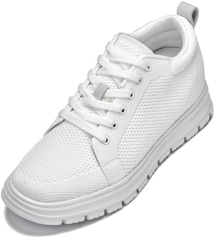 White/White Sole Light-Weight Lace-up Knitted Casual Sporty Sneakers
