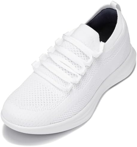 White/White Sole Super Lightweight Knitted Sporty Sneakers